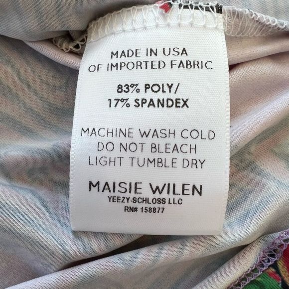 MAISIE WILEN FLORAL PRINT BODY SHOP TOP ROSE RED - Picture 4 of 7